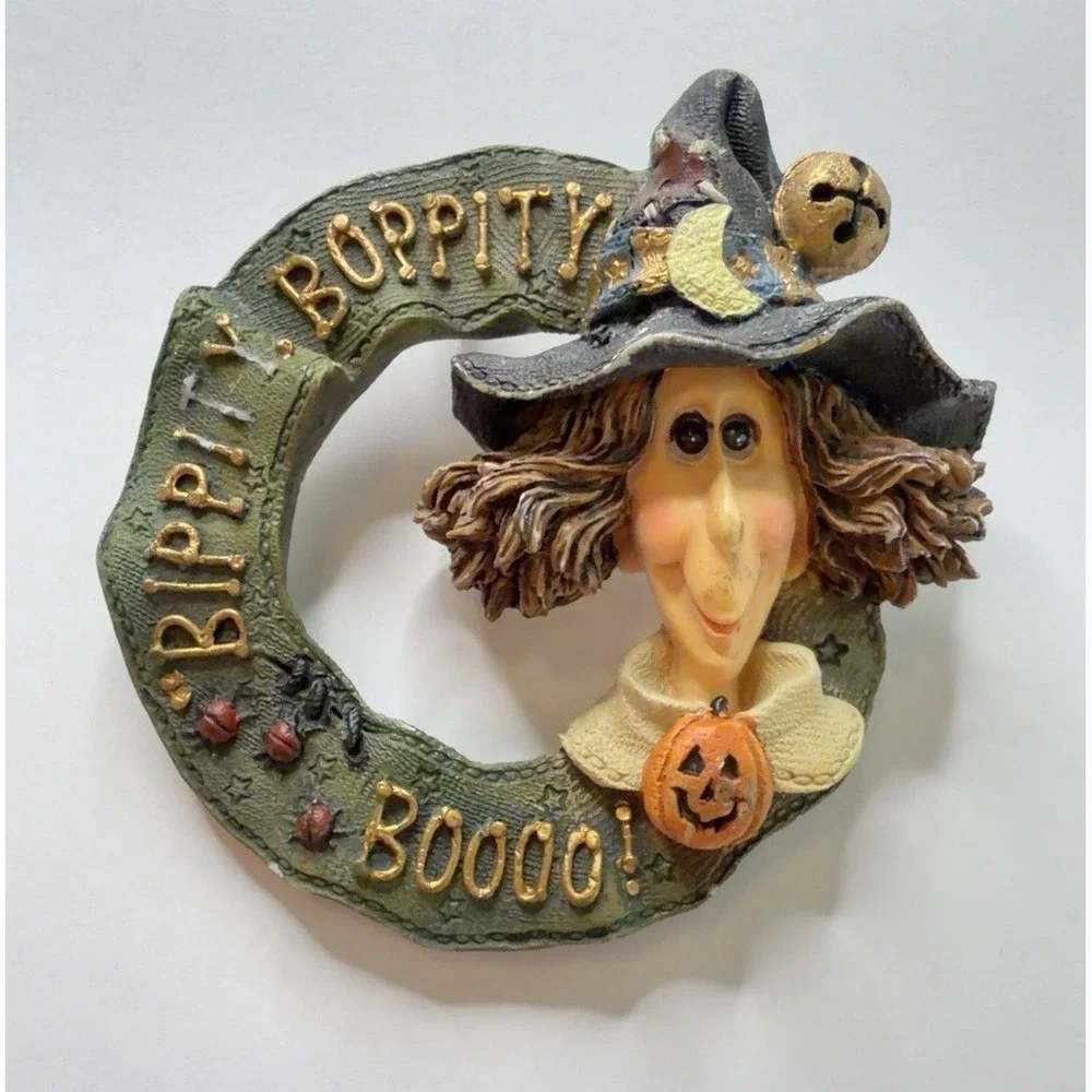 Vintage Boyds Bears Bippity Boppity Boo Witch Brooch Halloween Resin Pin